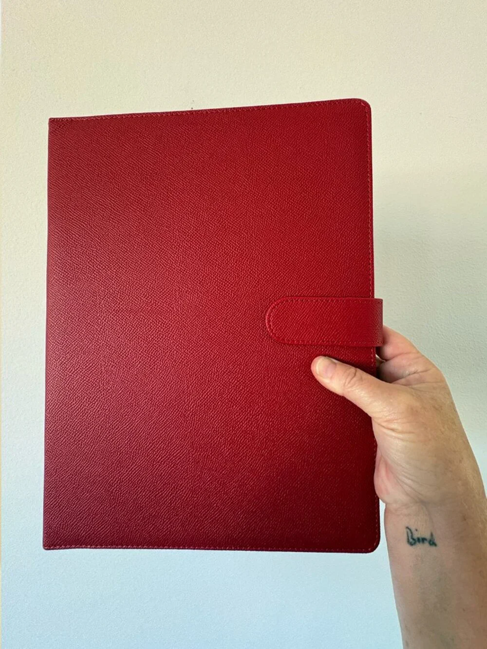 Stuller Red Leather Padfolio Notebook Case w/ Pen & Notepad Executive Portfolio